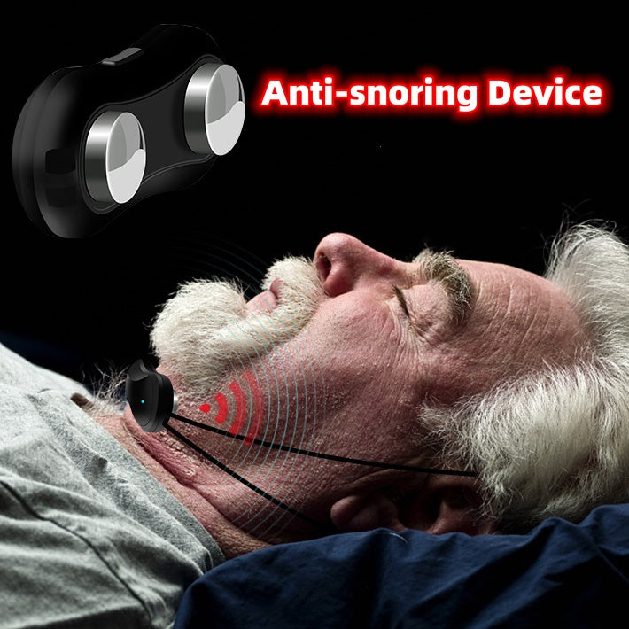 Mini Smart Anti-Snoring Pulse Device – Rechargeable EMS Snore Stopper for Better Sleep