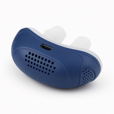 Electric Anti-Snoring Nasal Device – USB Anti-Snore Respirator with Soft Silicone Nose Plugs for Better Breathing & Sleep