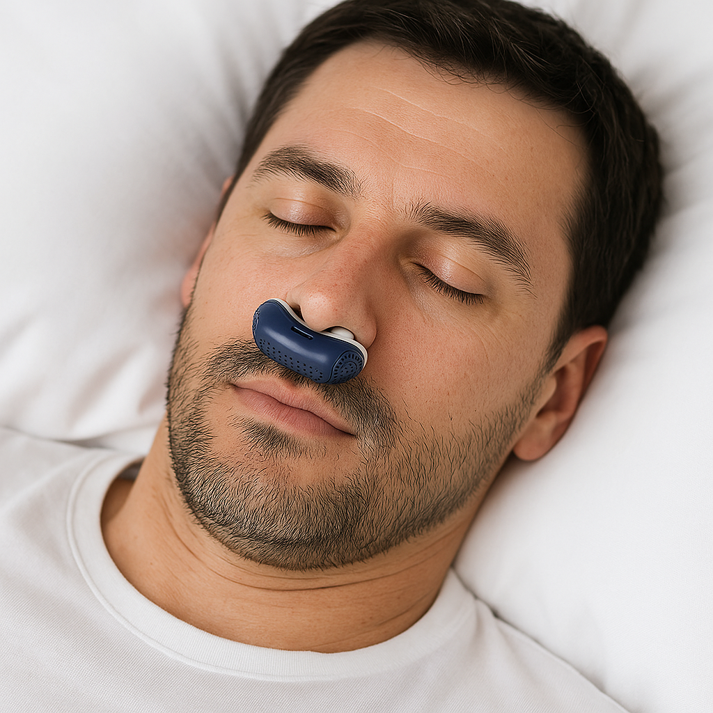 Electric Anti-Snoring Nasal Device – USB Anti-Snore Respirator with Soft Silicone Nose Plugs for Better Breathing & Sleep