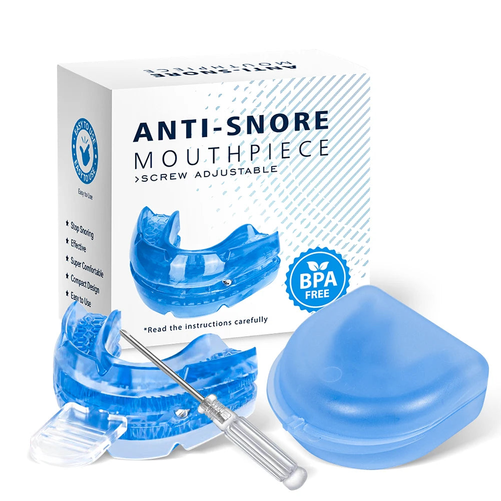 Adjustable Anti-Snoring Mouth Guard – Sleep Apnea & Teeth Grinding Relief Mouthpiece (BPA-Free)