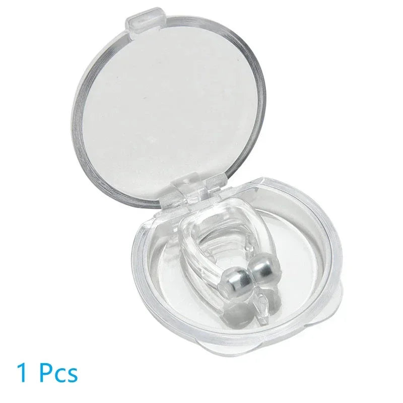 Magnetic Anti Snore Nose Clip – Silicone Nasal Device with Case | Easy Breathe Sleep Apnea & Snoring Relief (1/2/4 PCS)