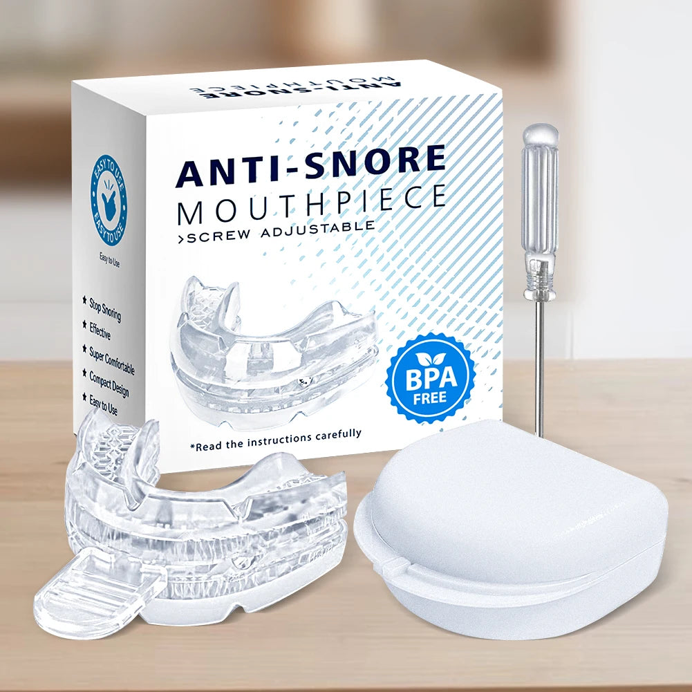 Adjustable Anti-Snoring Mouth Guard – Sleep Apnea & Teeth Grinding Relief Mouthpiece (BPA-Free)