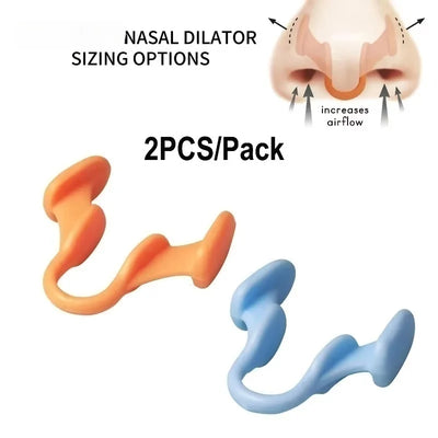Silicone Nasal Dilator Clip – 2PCS Anti Snoring Nose Opener | Elastic Breathing Aid for Better Sleep