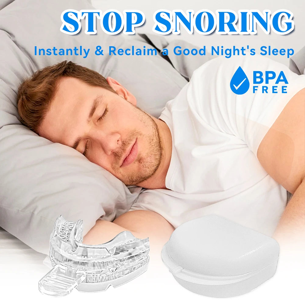 Adjustable Anti-Snoring Mouth Guard – Sleep Apnea & Teeth Grinding Relief Mouthpiece (BPA-Free)