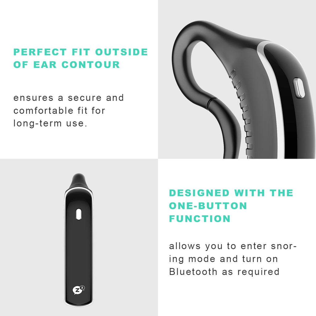 Smart Bluetooth Anti-Snoring Earset – 24h Snore Stopper with App, Bone Conduction Detection & Sleep Aid Music